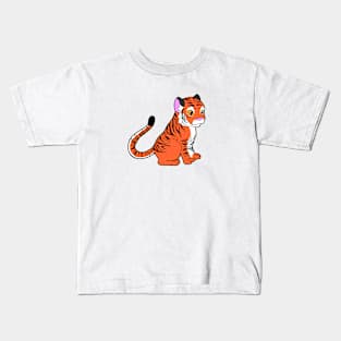 Orange Tiger Kids T-Shirt